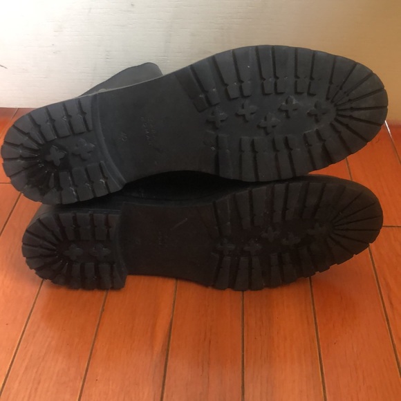 Zara Woman Zip Front Lace Up Leather Bootie - Picture 5 of 5